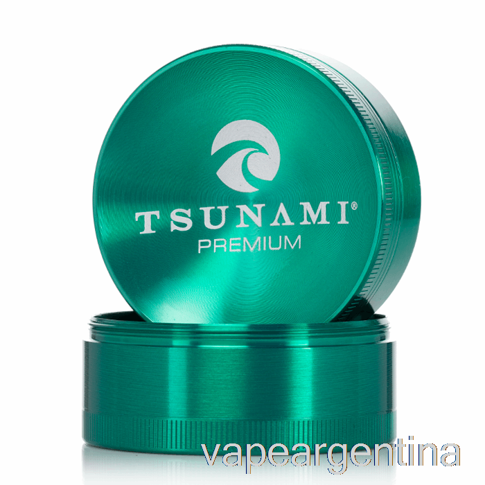 Molinillo Superior Hundido Tsunami De 2,4 Pulgadas Y 4 Piezas Verde (63 Mm) Vape Argentina